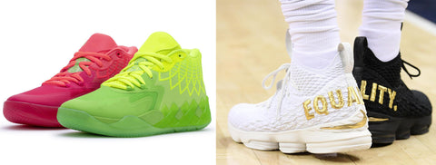 asymmetrically designed basketball shoes social proof