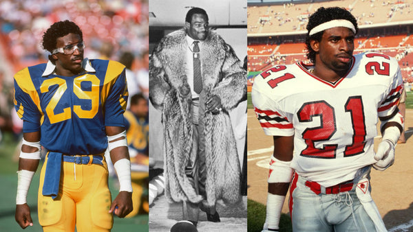 Deion Sanders, Eric Dickerson, and Walter Payton Football Drip