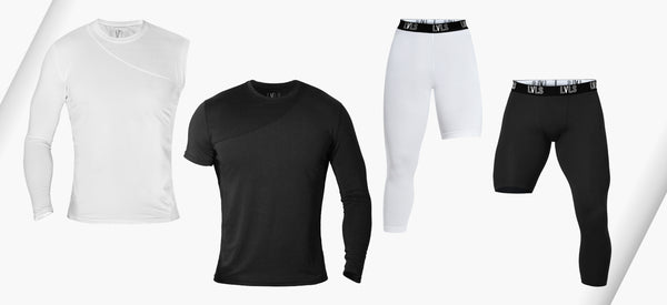 single leg tights and ace compression shirts