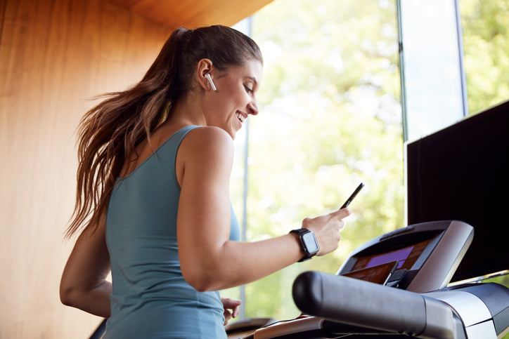 Woman Running to Music