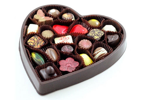 large heart shaped chocolate box