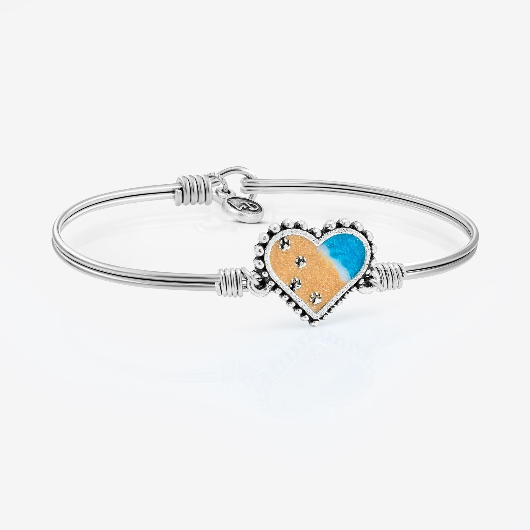 Pawprints In The Sand Bangle Bracelet