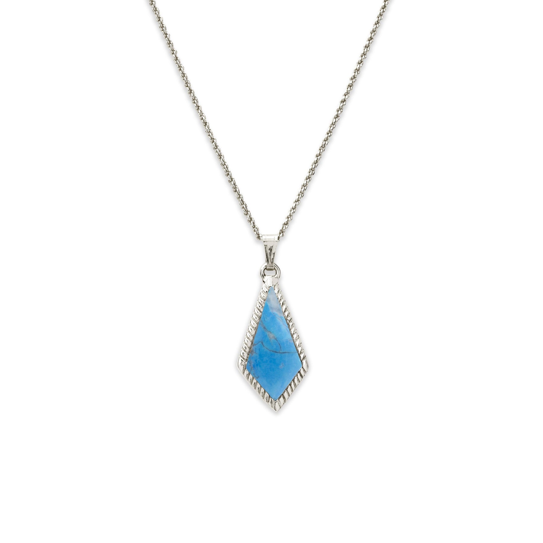 Sloane Necklace in Dyed Turquoise Howlite | Luca + Danni