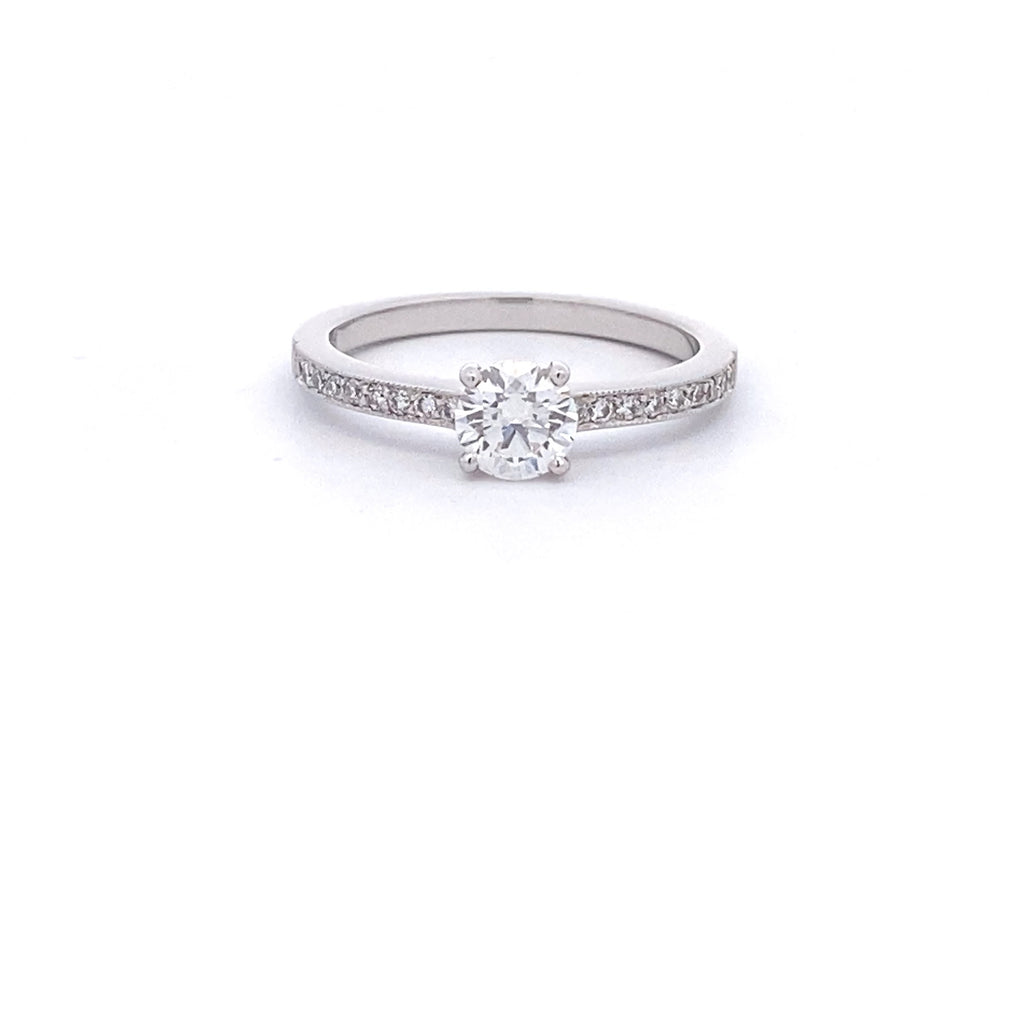 De Beers 1.06ct Forever Diamond Engagement Ring & Band, with