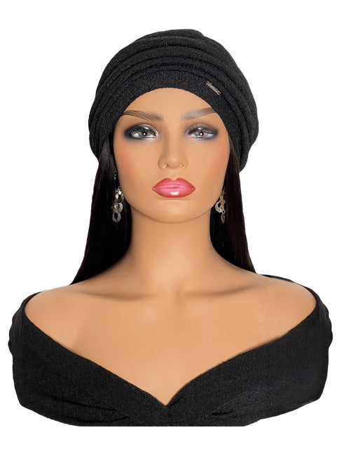 turbans with hair attached