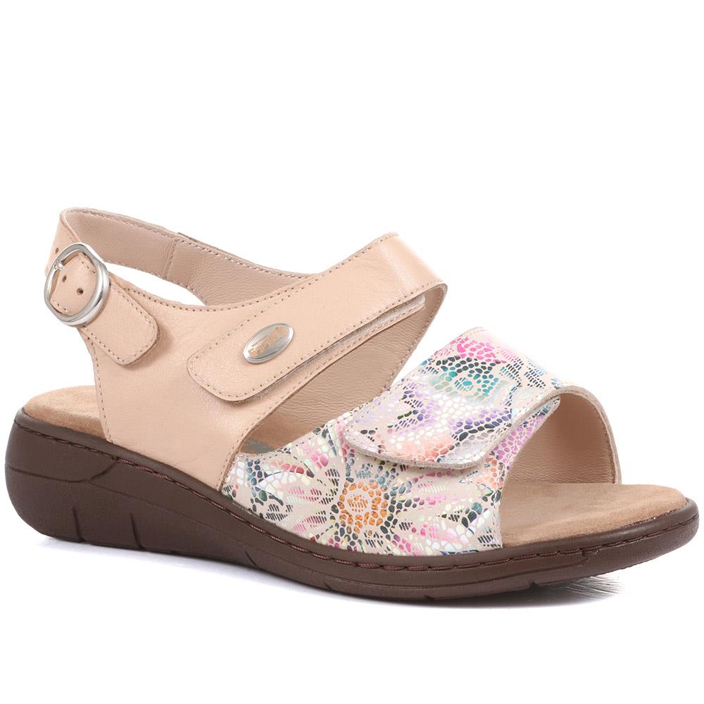 Paradox London Silver Glitter 'Jilly' Extra Wide Fit Low Wedge Sandals |  Curvissa