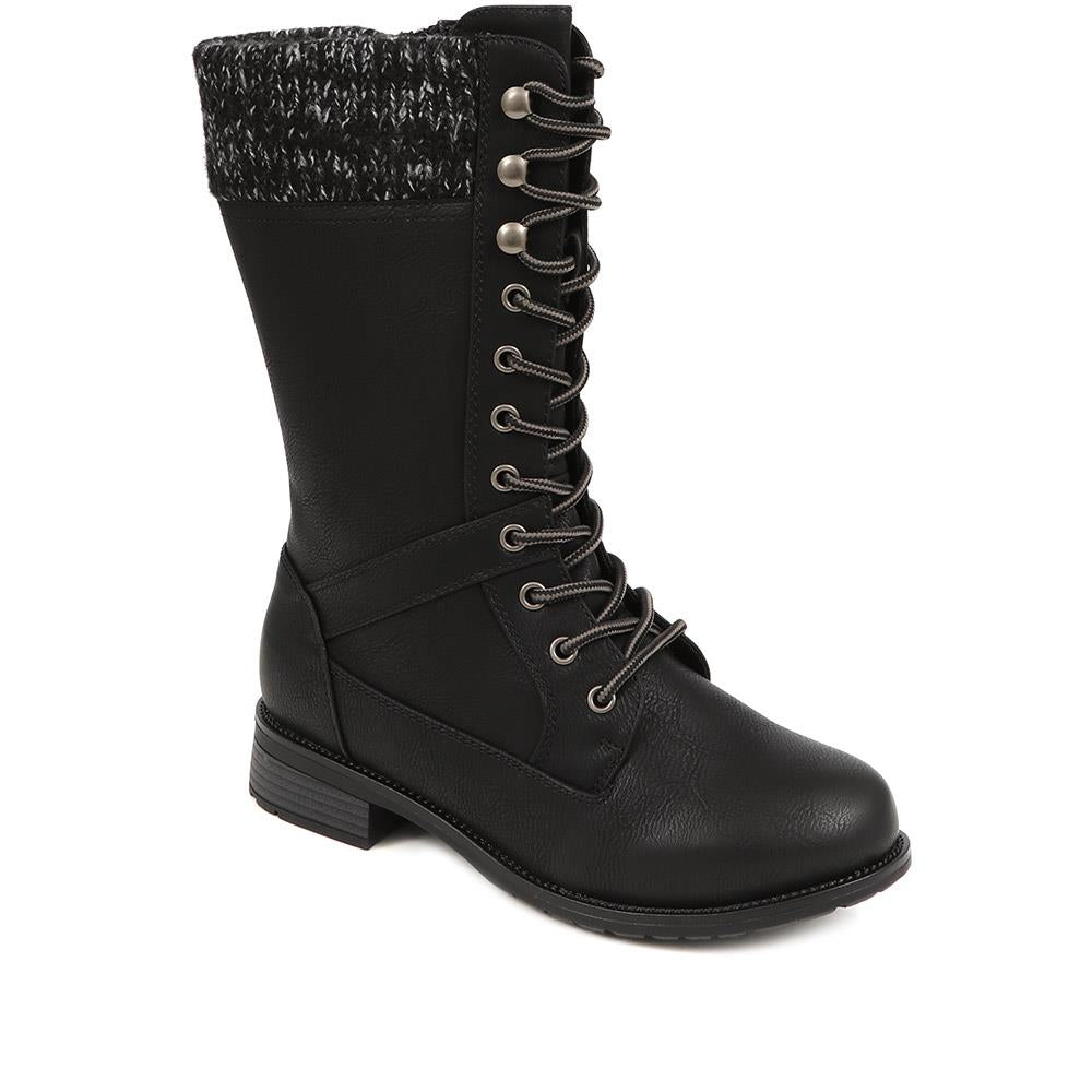 Lace Up Calf Boots - LYVIA / 324 949 - Easy Fit product image