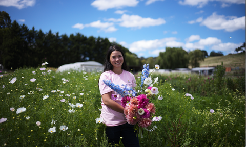 Thanisa on her farm.