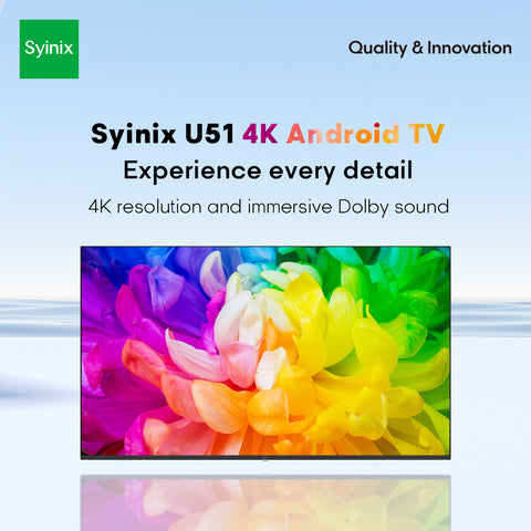 Syinix 50 inch Premium 4K UHD Android Chromecast TV