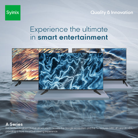 Syinix 43 inch 2K Smart Android TV Frameless
