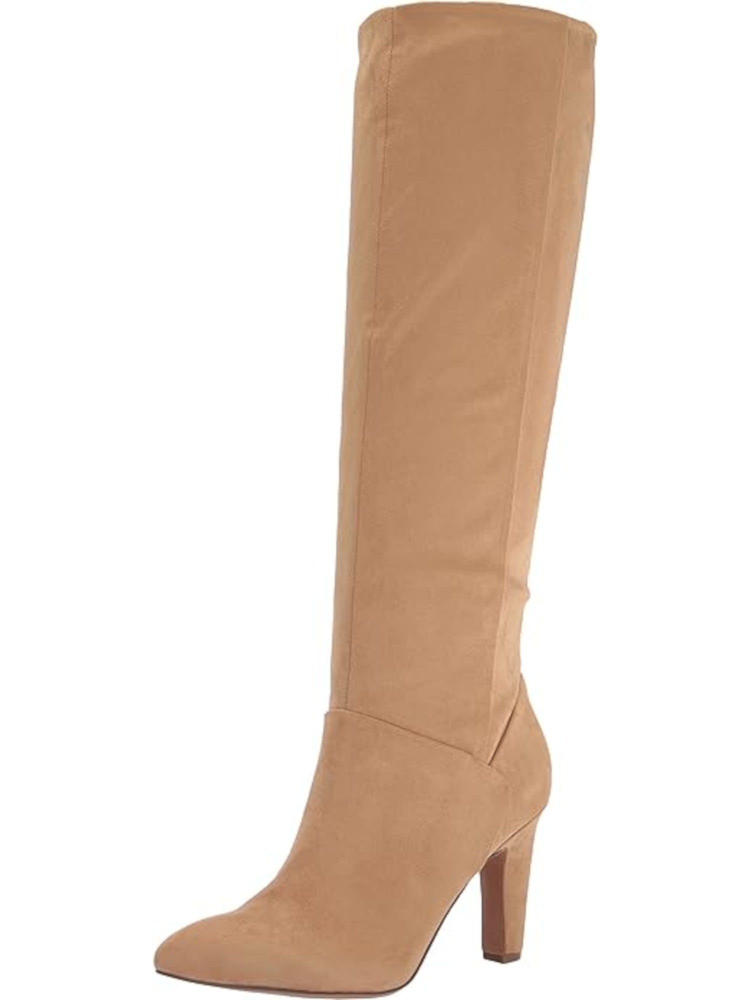 FRANCO SARTO Womens Beige Cushioned Goring Koko Pointed Toe Zip-Up Heeled Boots M