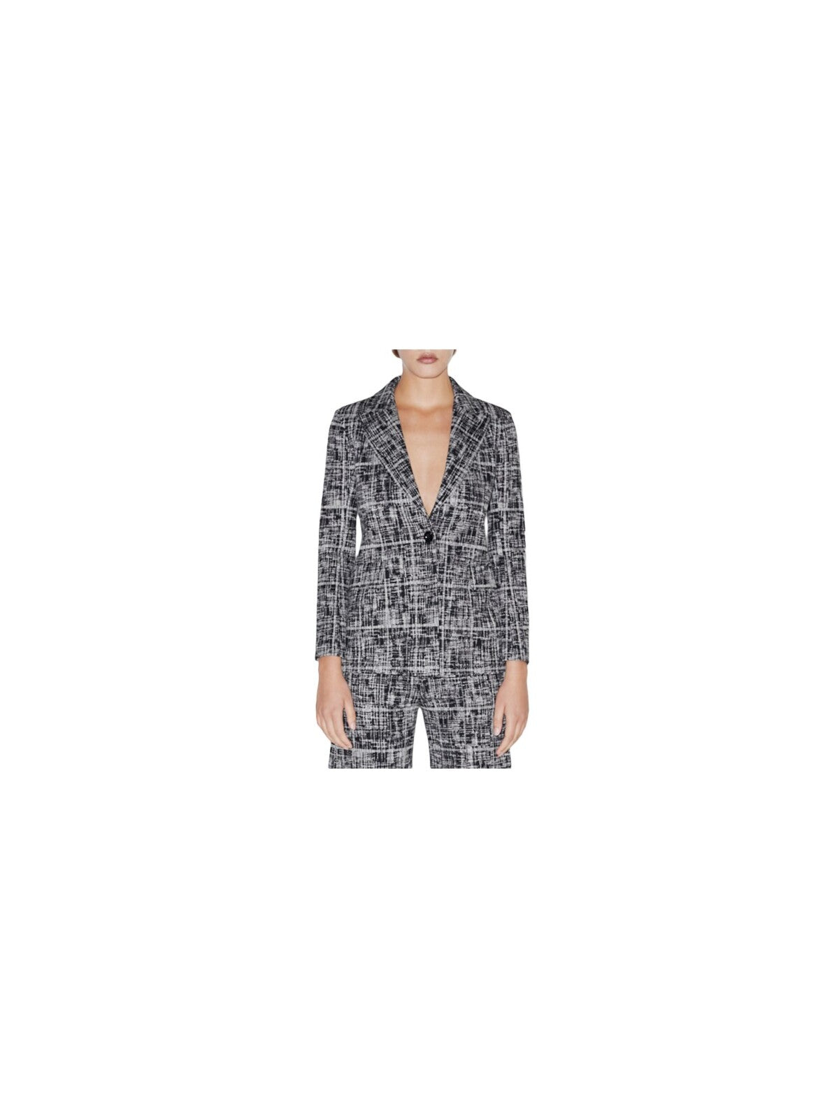 ROSETTA GETTY Womens Black Pocketed Unlined Wear To Work Blazer Jacket