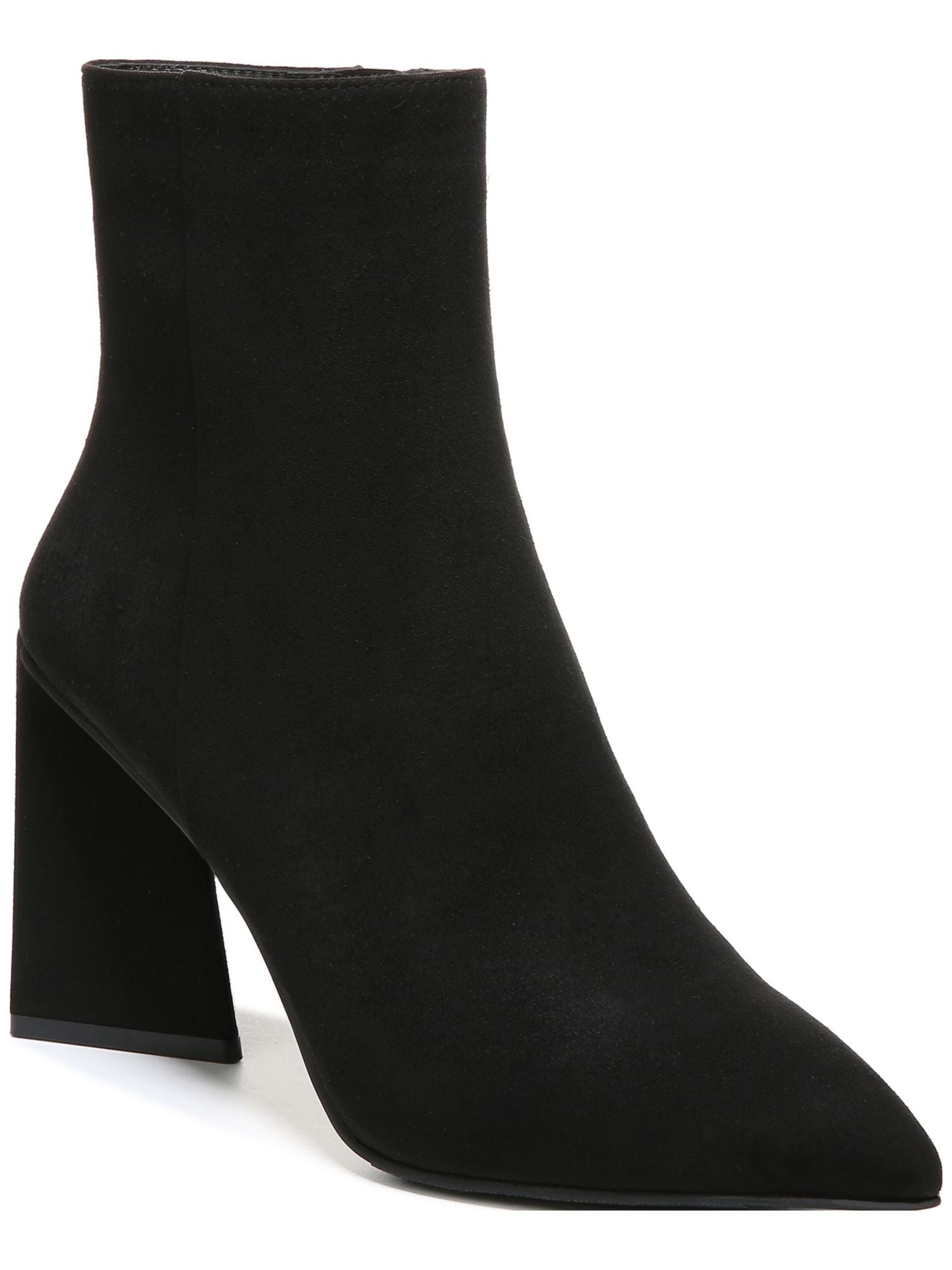 BAR III Womens Black Comfort Asya Pointed Toe Sculpted Heel Zip-Up Heeled Boots M