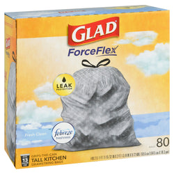 Glad ForceFlex Tall Kitchen Drawstring Trash Bags Citrus & Zest scent with  Febreze Freshness, 13 Gallon