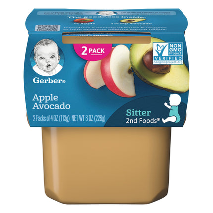Gerber 2nd Foods Apple Avocado - 8 OZ 8 Pack
