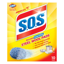 Brillo Soap Pads, Steel Wool, Lemon - 10 soap pads