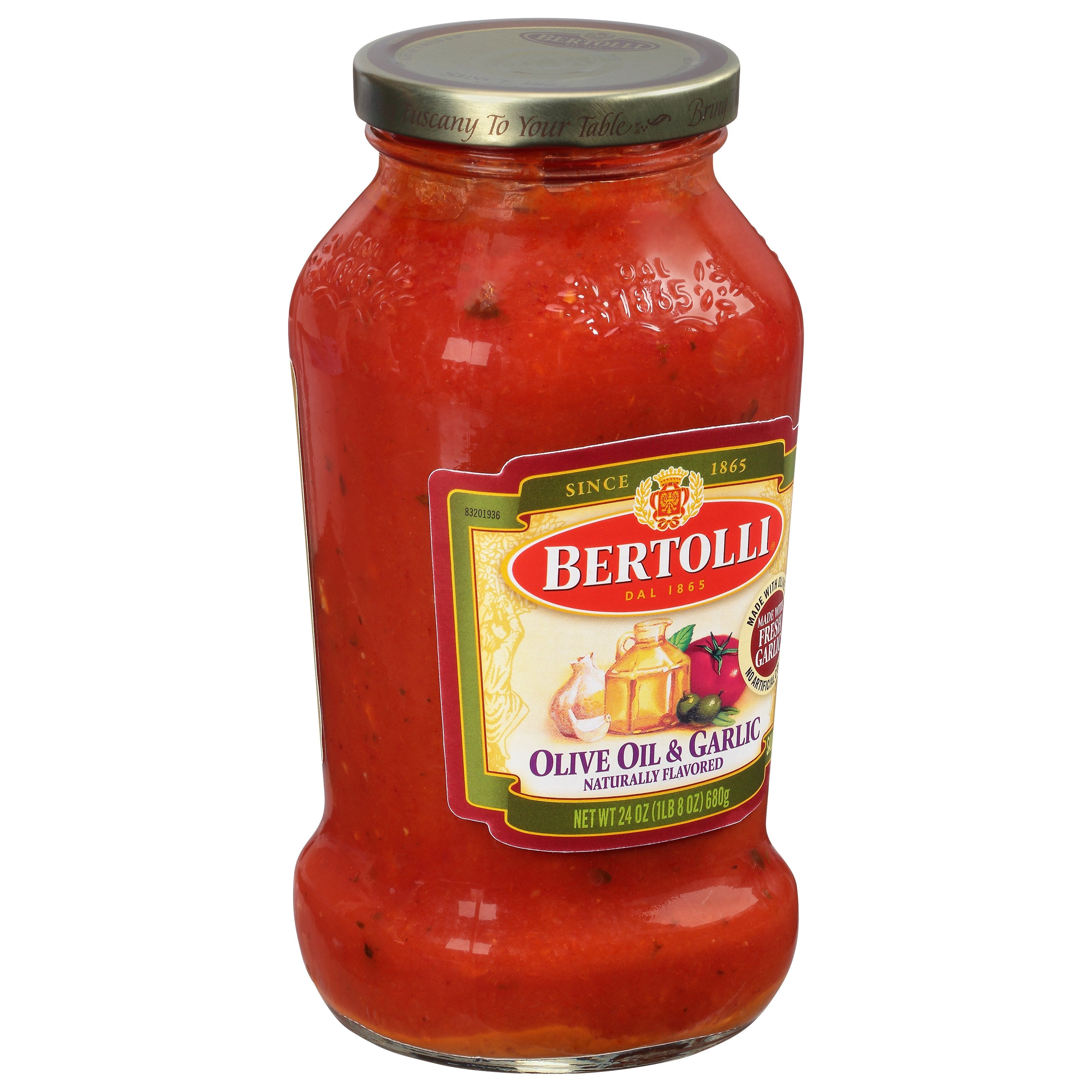 Bertolli Organic Olive Oil Basil Garlic Pasta Sauce 24 OZ 6