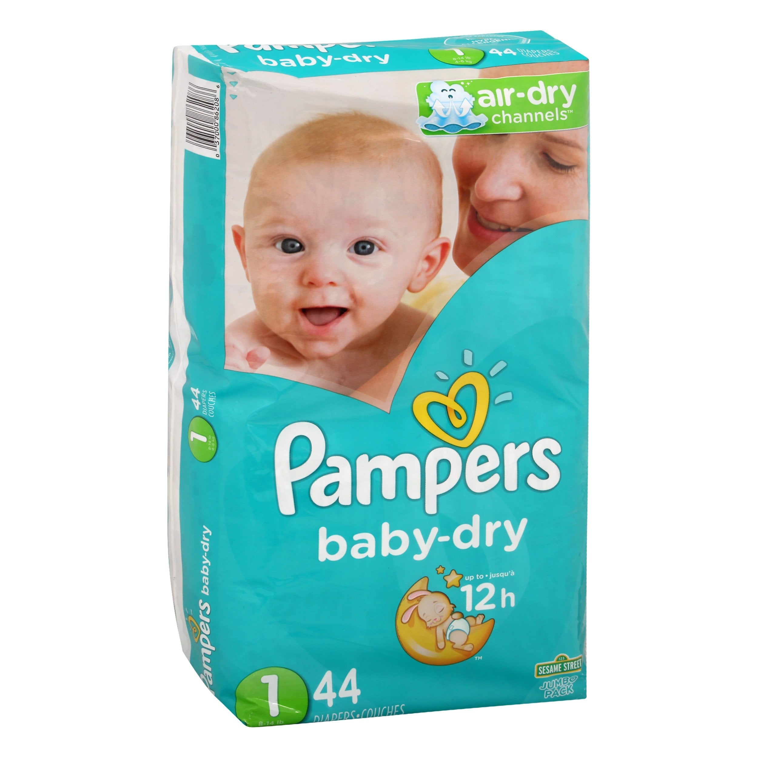 Pampers Baby Dry Size 1 Jumbo Diapers - 44 2 Pack – StockUpExpress