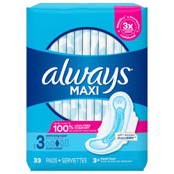 Always Maxi Overnight Pads With Wings Size 4 - 28 CT 6 Pack – StockUpExpress