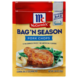 McCormick Bag 'N Season Pork Chops Cooking Bag & Seasoning Mix 1.06 oz  (Pack of 6)