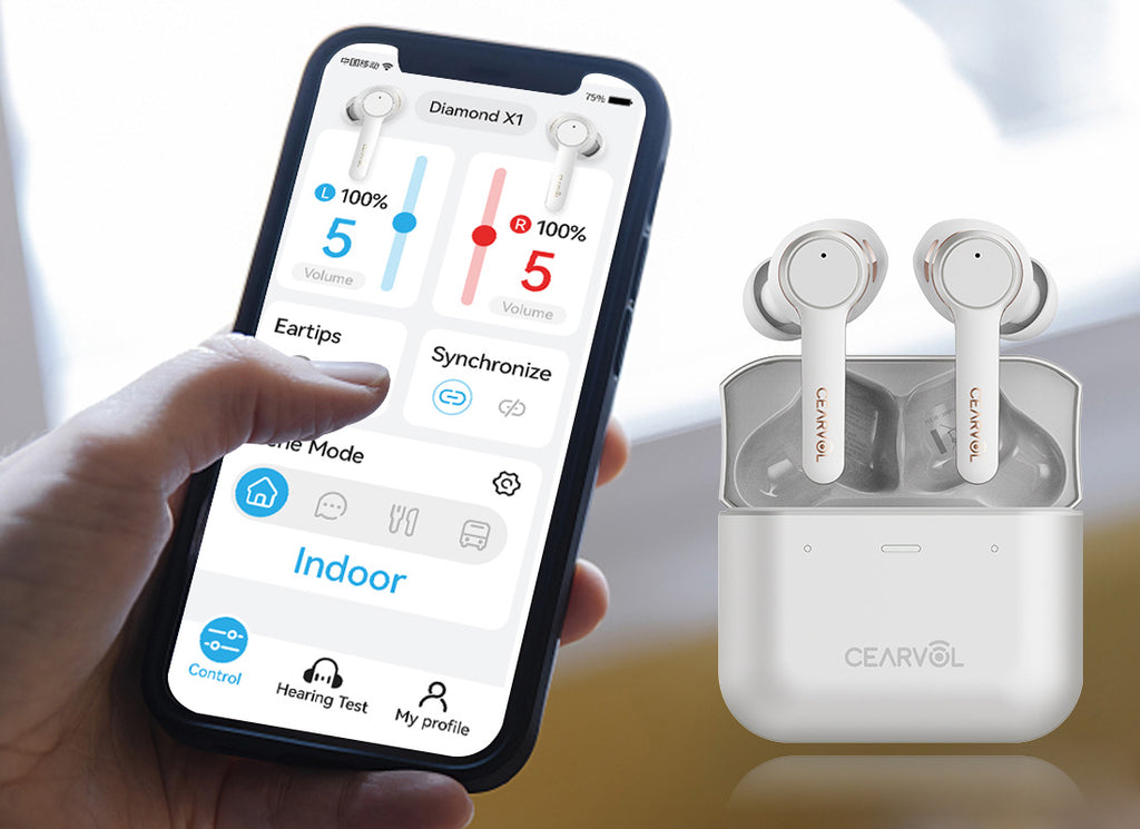 Using app to connect hearing aids to bluetooth