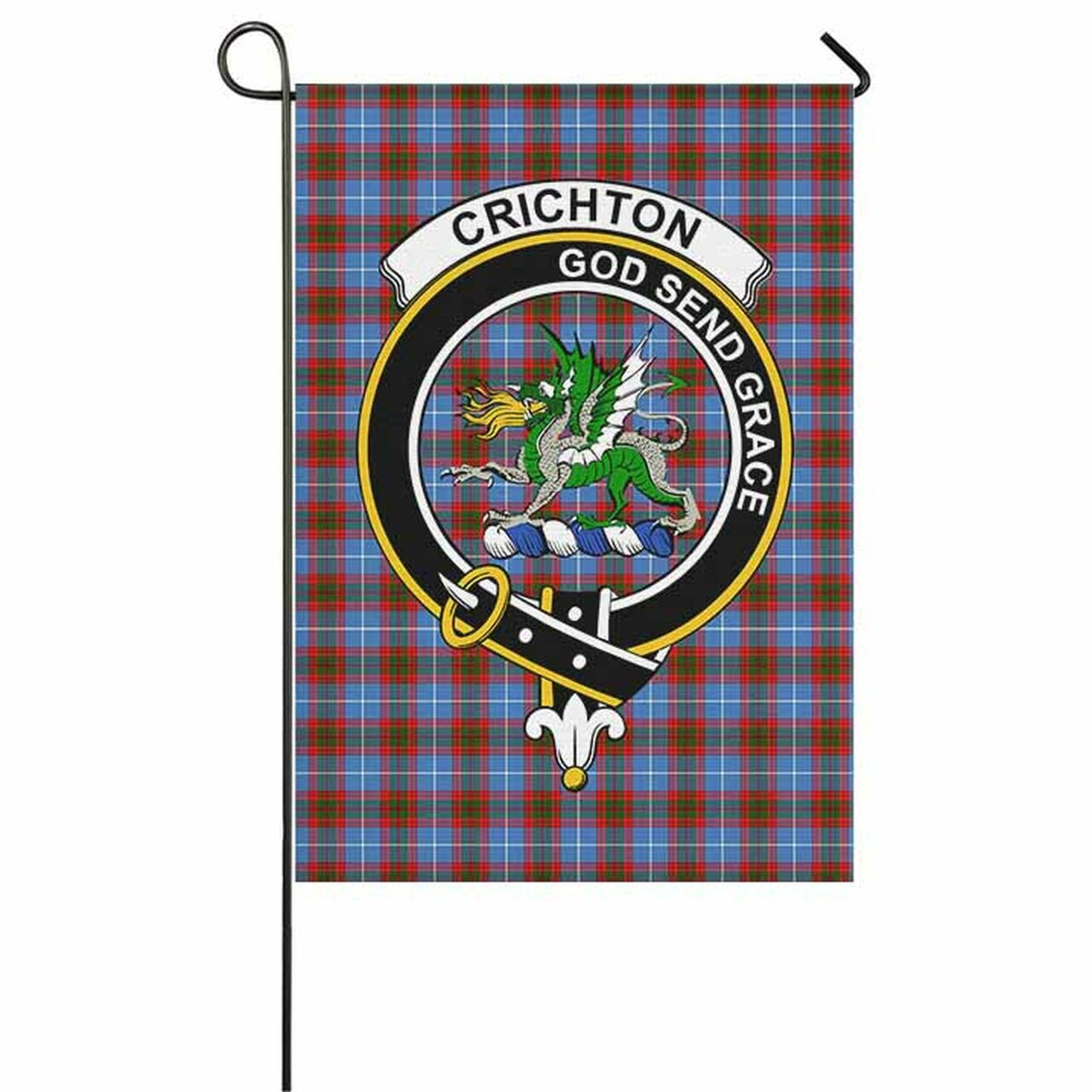 Crichton Clan Crest Tartan Garden Flag | Celticprime.com – celticprime
