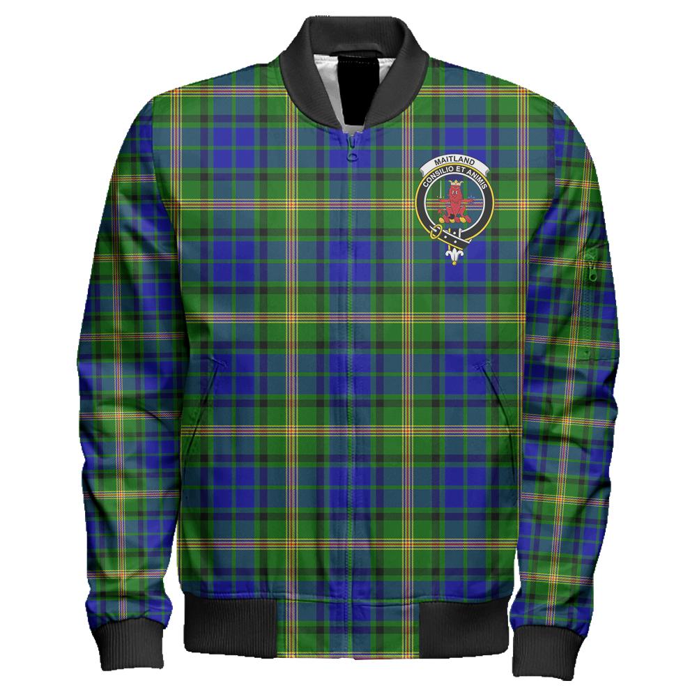 Maitland Tartan Classic Crest Zipper Bomber Jacket | Celticprime.com ...