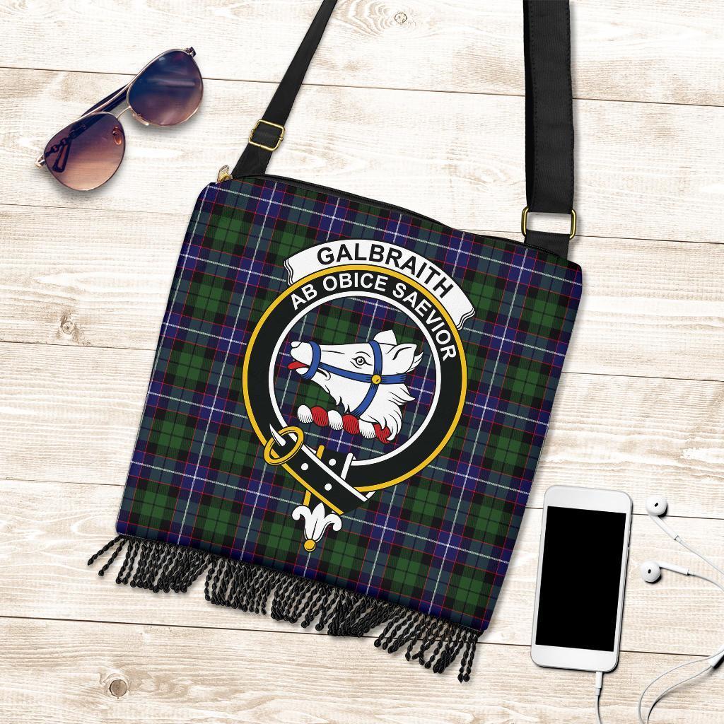 Galbraith Modern Tartan Classic Crest Boho Handbag | Celticprime.com ...