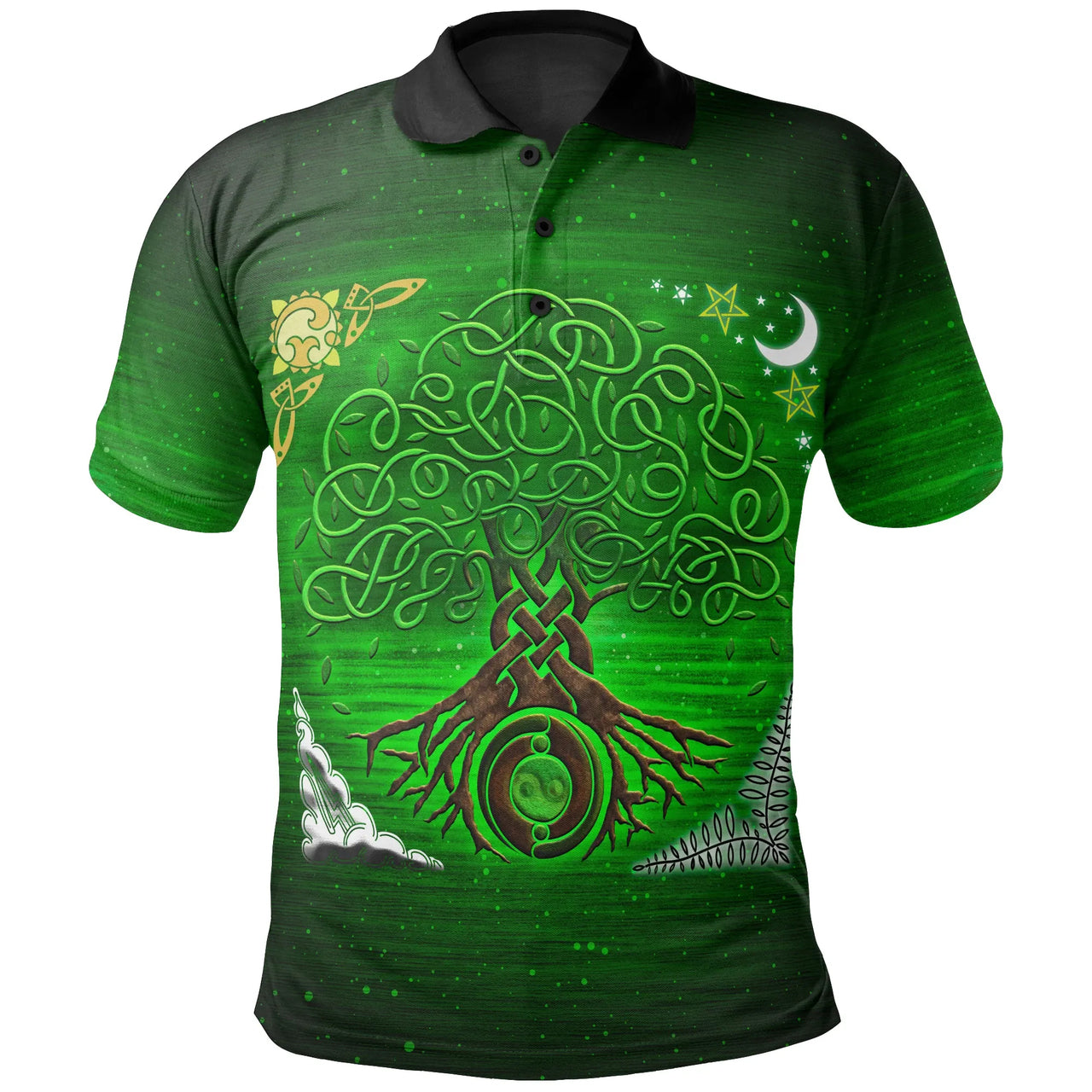 Celtic Polo Shirt Celtic Tree of Life with Natural Factors ...