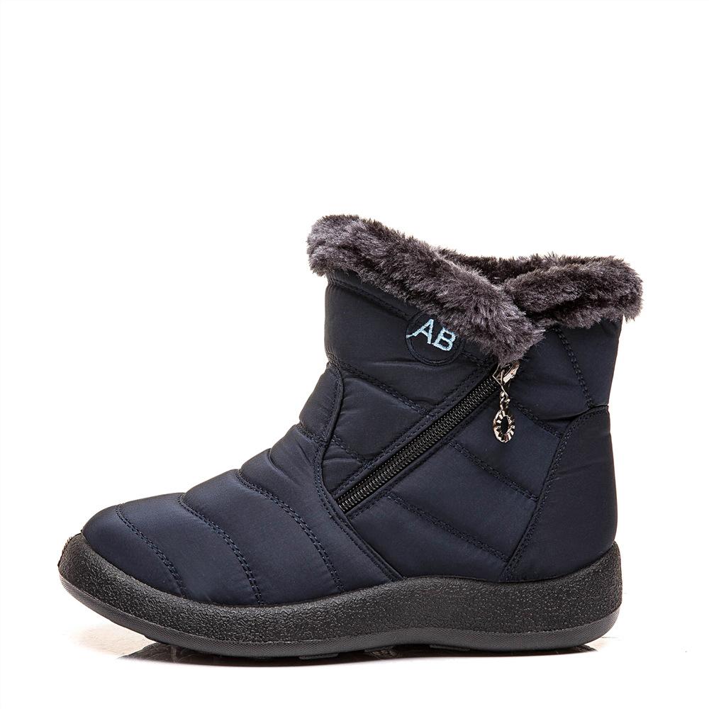 Women's Winter Snow Boots Slip On Waterproof Outdoor Plush Shoes ...