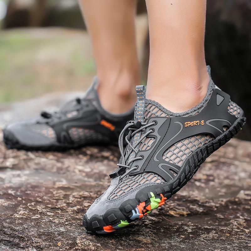 Kaegreel Men's Barefoot Shoes Outdoor Hiking Slip Resistant Soft Mesh ...