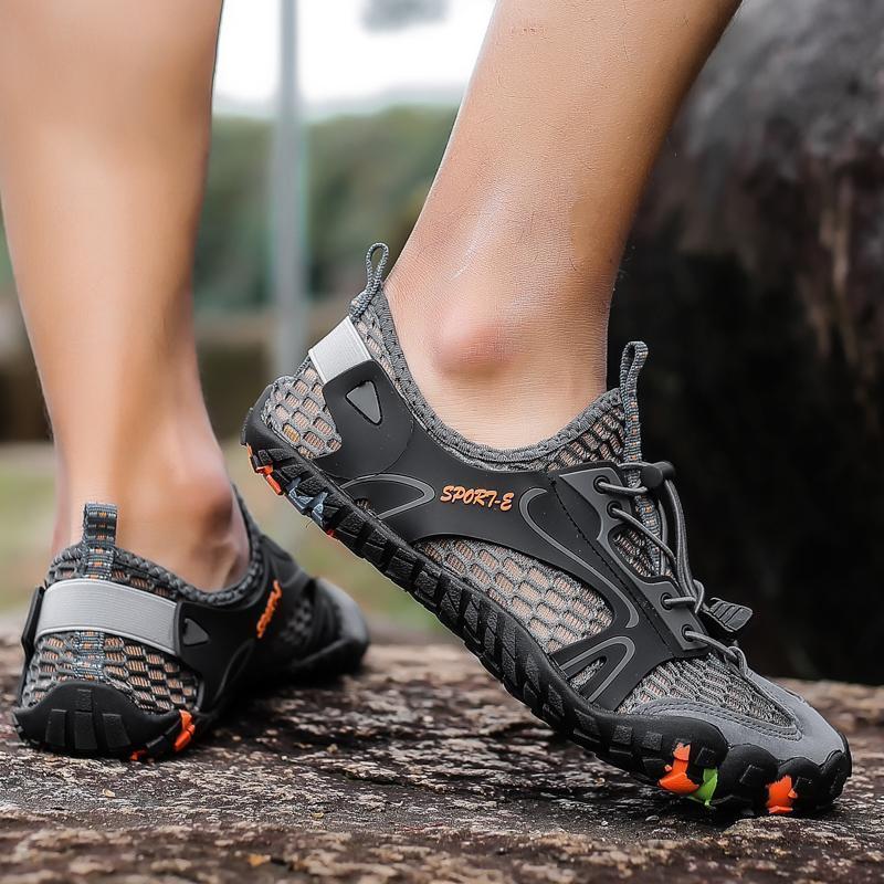 Kaegreel Men's Barefoot Shoes Outdoor Hiking Slip Resistant Soft Mesh ...