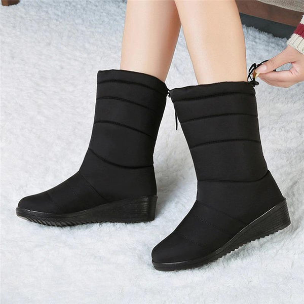 Kaegreel Women waterproof plush warm ankle winter snowshoes - Women ...