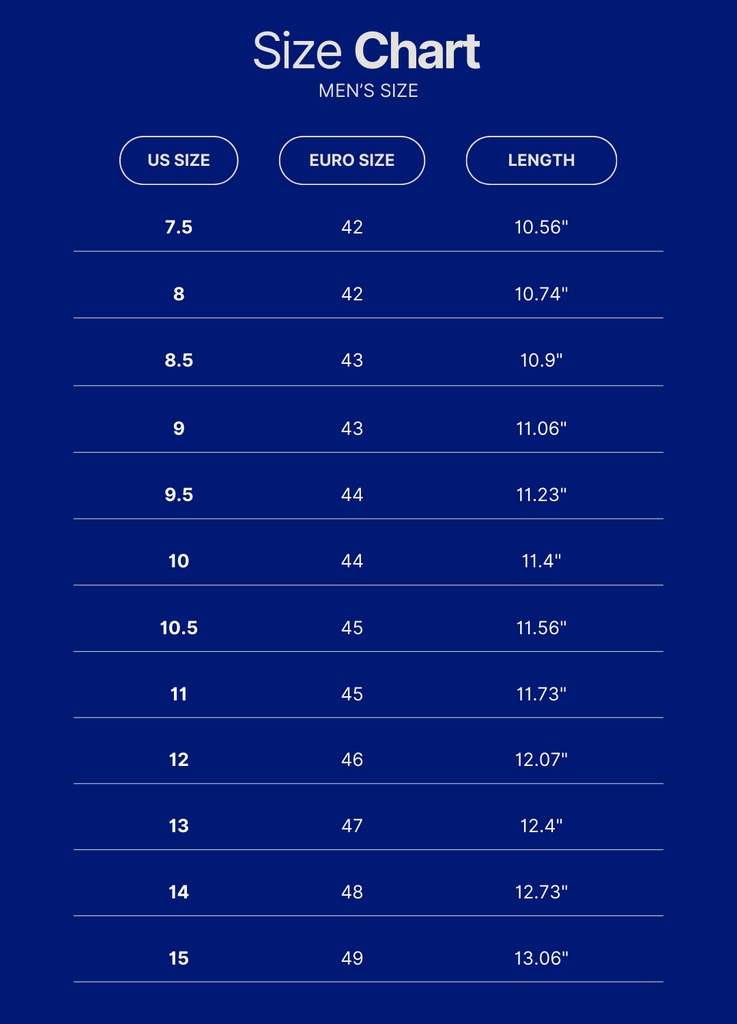 mazino size chart