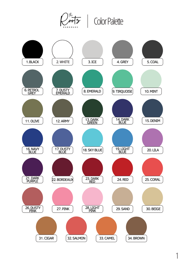 Color palette – The Roots Handmade