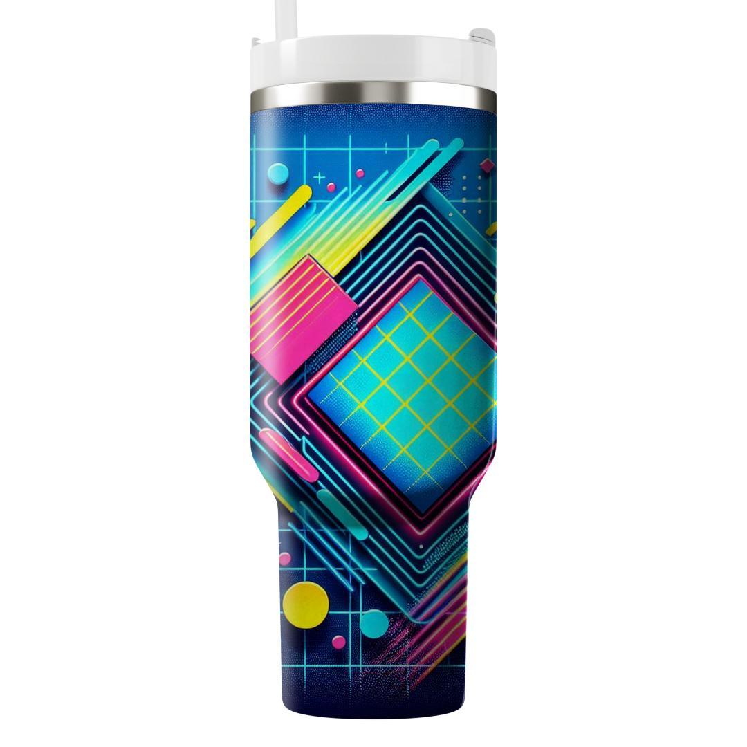 Rad Retro Grid Tumbler With Handle