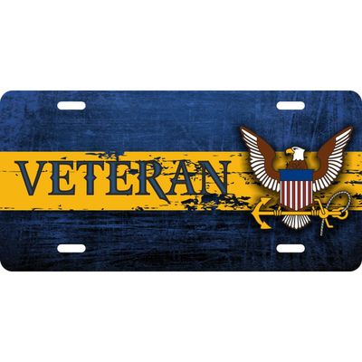 U.S. Navy Retired with Crest License Plate