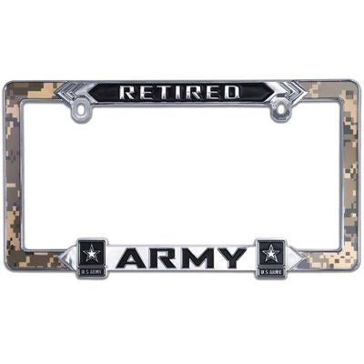 Army license deals plate frame