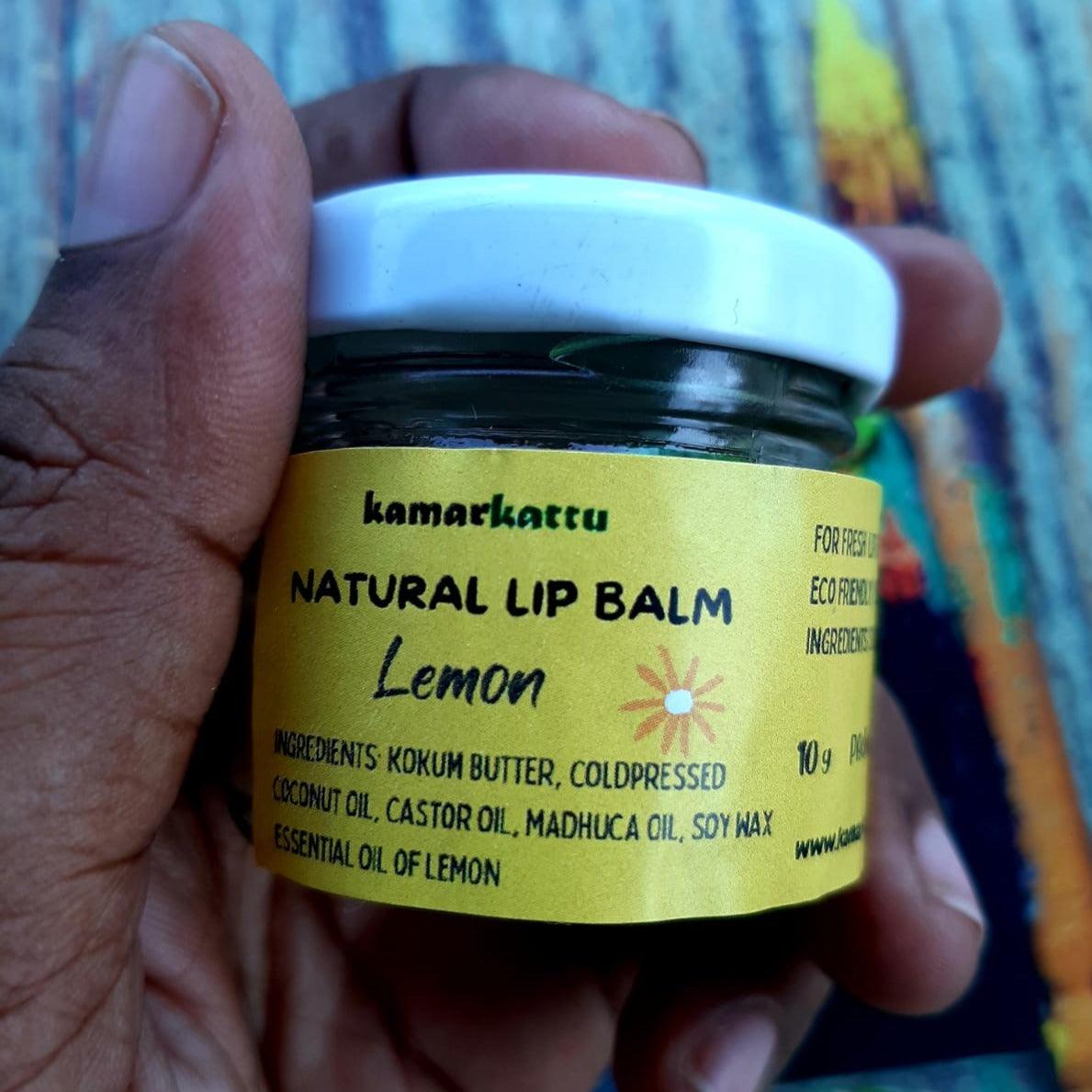Natural Lip Balm- Lemon: 10 gm
