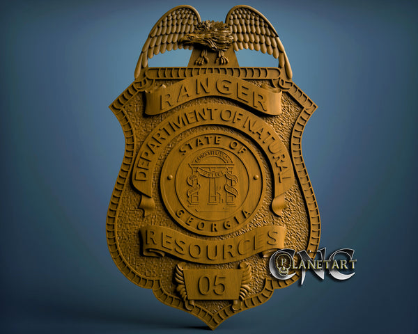 Security Officer Badge 3D model 3D printable