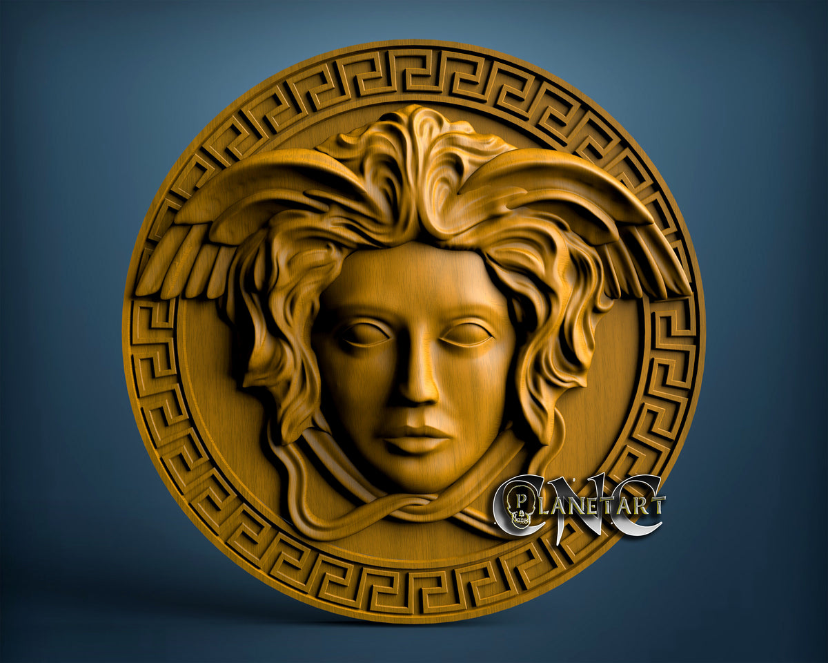 Medusa Versace, 3D STL Model 1540 – Cnc Planet Art