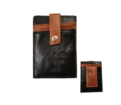  WVU Westbridge Two Tone Card Case With Money Clip 