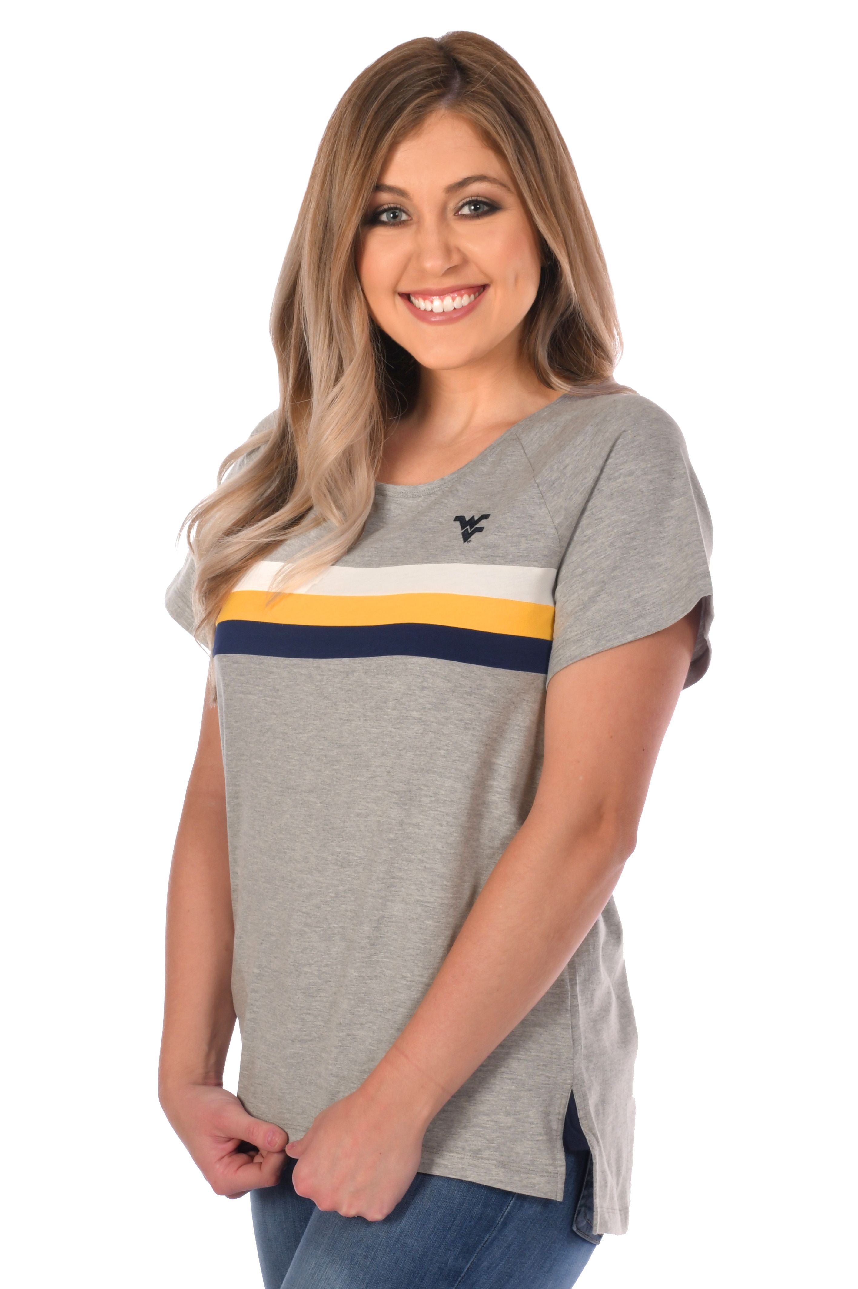  WVU Grey Trim Top 