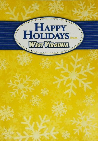  WVU Happy Holidays Christmas Cards - 10 Pack 