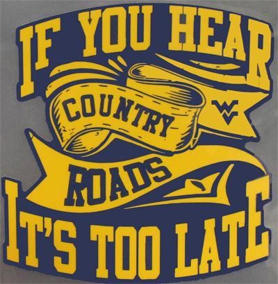  WVU Country Roads Decal 