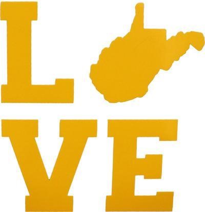  WVU Love Decal 