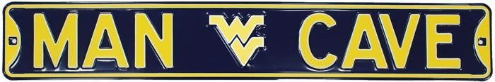  WVU Man Cave Metal Sign 