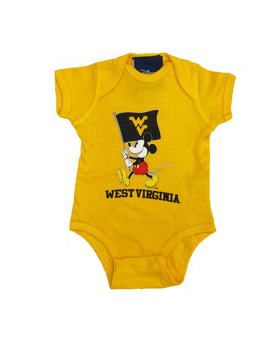  WVU Mickey Mouse Onesie 