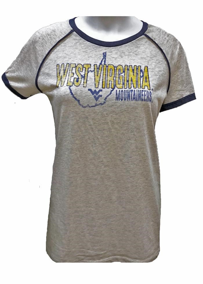  WVU Poppy Raglan 