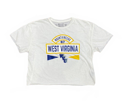  WVU Slub Crop Tee 